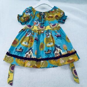 EUC Matilda Jane Paint By Numbers Woodland Creatures Tunic Top Dress size 8